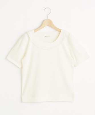 衿ぐりフリンジプルオーバー