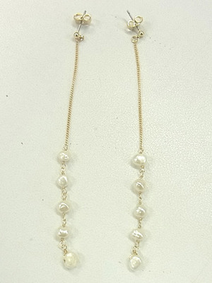 Oパールロングピアス
