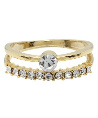 【Fun & Daily】ラウンド光石・Wピンキーリング