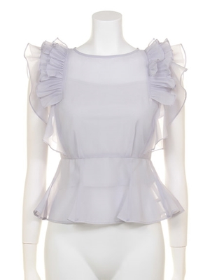 snidel (スナイデル) オーガンジープリーツブラウス