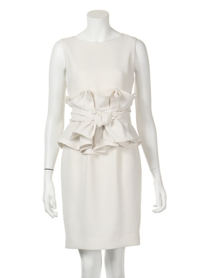 ダブルペプラムリボンワンピース