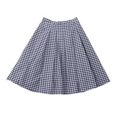 ギンガムタックフレアースカート