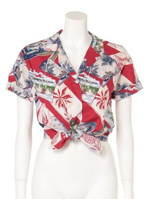 サマーパッチワーク柄シャツ