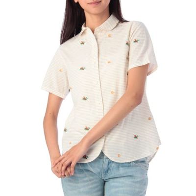 ジャカード半袖シャツ