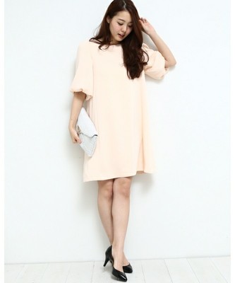 タックバルーンスリーブワンピース/全2色
