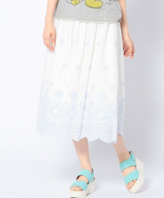 エンブロカットワークスカート/AEFC EMBR CUTWORK SK