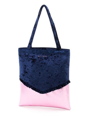 メタリックフリルトート