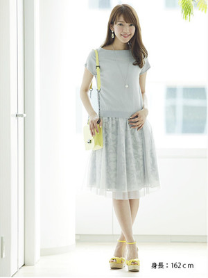 【Arpege story限定】オパールチュール重ねニットスカートセット