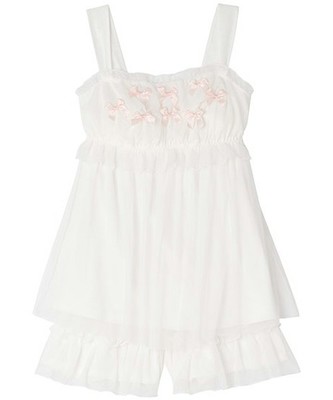 ナルエー/チュール×リボン　カップ付き　セットアップ