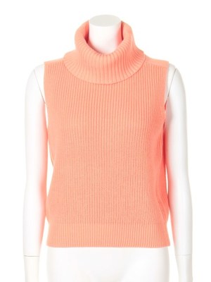 あぜ編みノースリニットプルオーバー