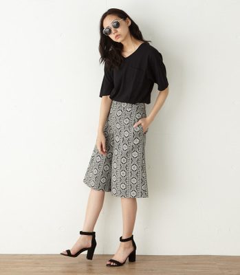 ジャガードガウチョパンツ