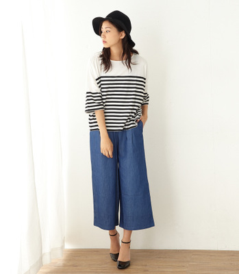 デニムライクワイドパンツ