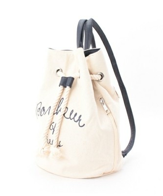 巾着ロゴプリントリュック