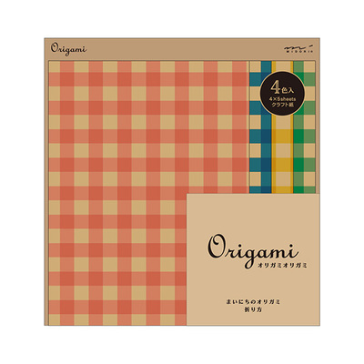 オリガミ<15角> クラフト チェック柄
