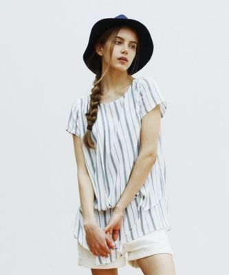 アシンメトリーチュニック半袖