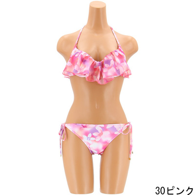 （LIPSERVICE）タイダイフラワー フレアトップワイヤー水着