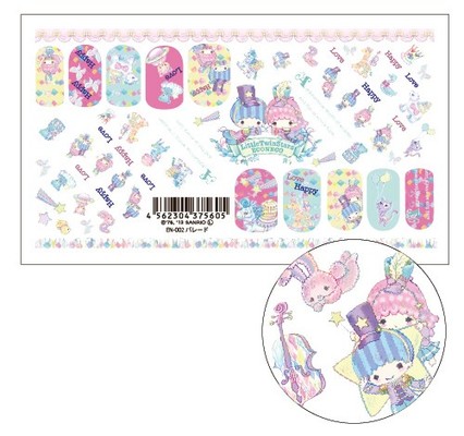 【新作】キキ&ララ極薄ネイルシール エコネコデザイン EN-002パレード LugelugejewelryCollection(メール便ご希望の方は配送備考に