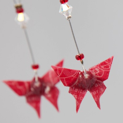 蝶　折り紙　ピアス・イヤリング