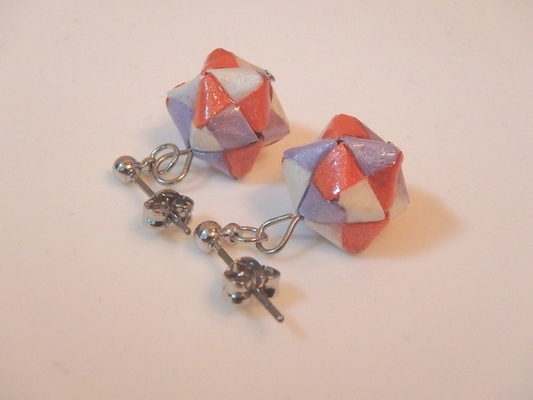 折り紙ピアス〜ミニこんぺいとう〜