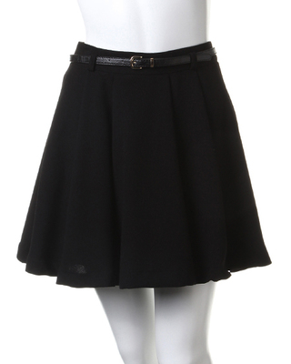 ベルト付タックペプラムキュロット／パンツ