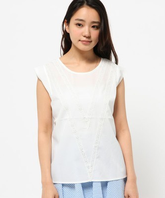 Vレース付プルオーバー