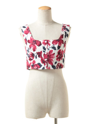 フラワーパターンビスチェ