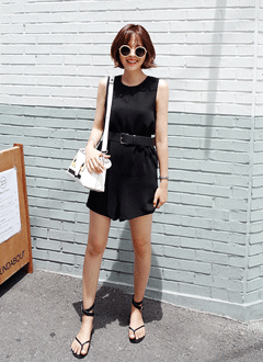 dholic ベルトsetバックスリットオールインワン