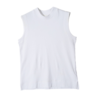 スタイルナンダ ハイネックノースリーブトップス (ホワイト)