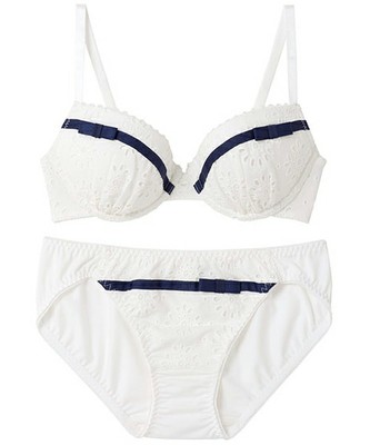 コットンボーラーエンブ×テープ ブラ&ショーツ