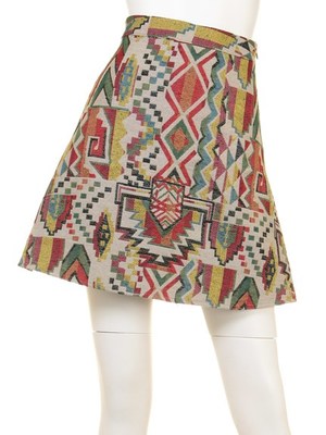 【Chille anap】ネイティブ柄台形スカート