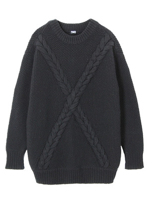 X BRAID SWEATER
