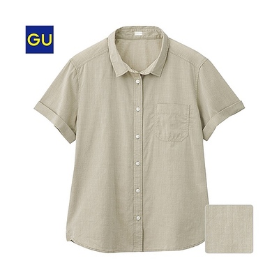 （GU）ロールアップシャツ（半袖）