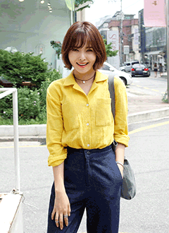 ディープカラーバストポケットルーズフィットTシャツ