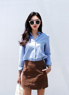 リネンボクシーフィットシャツ