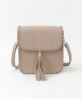 タッセル付縁取りショルダー