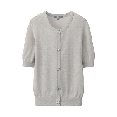 ＷＯＭＥＮ　ライトクルーネックカーディガン（半袖）