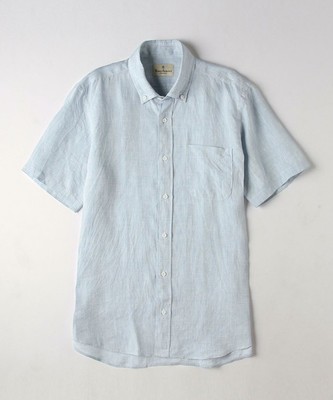 リネン ソリッド BD シャツ