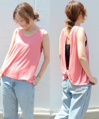 Lagoon （ラグーン） 背開きタンクトップ