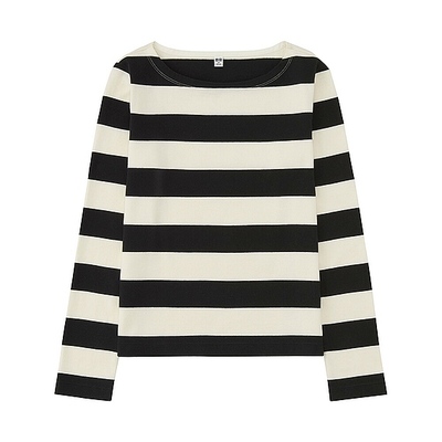 ボーダーボートネックT（長袖）C