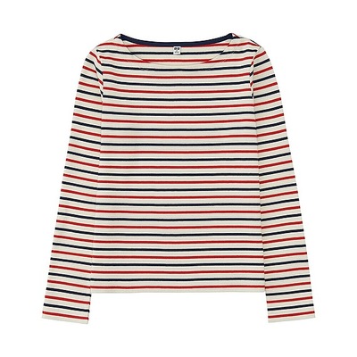 ボーダーボートネックT（長袖）B