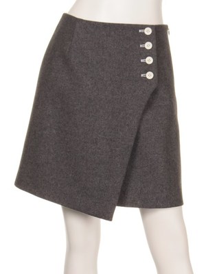 FURFUR (ファーファー) 圧縮メルトンラップスカート