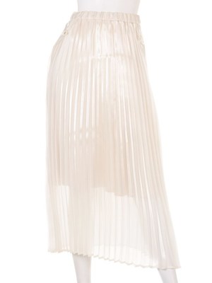 オーガンジープリーツロングスカート