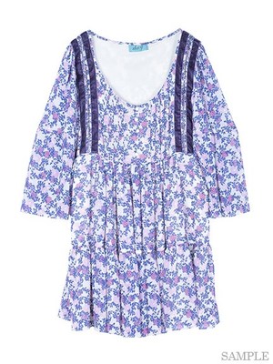 オリジナル花柄シフォンチュニック