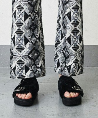 【Omekashi】ファーサンダル