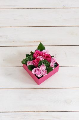 BOXアレンジメント(ピンク)