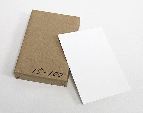 No.15-100 白色両面無地ハガキ厚手(100x148) 100枚