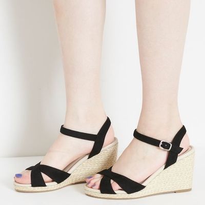 スエードクロスサンダル