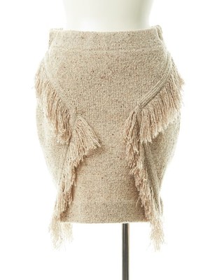 メランジフリンジニットスカート