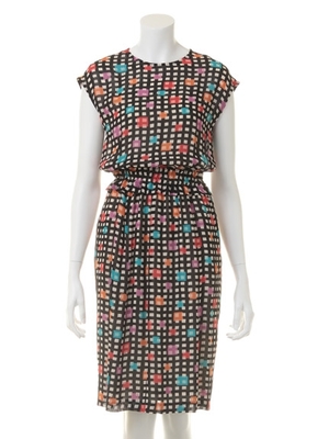 マルチスクウェアー柄ワンピース