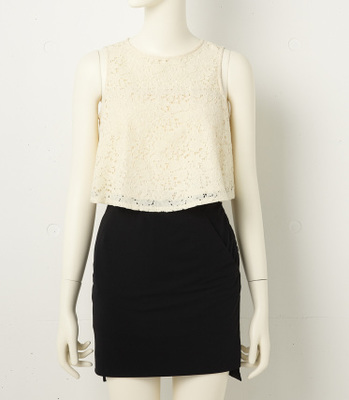 レースクロップTOPS